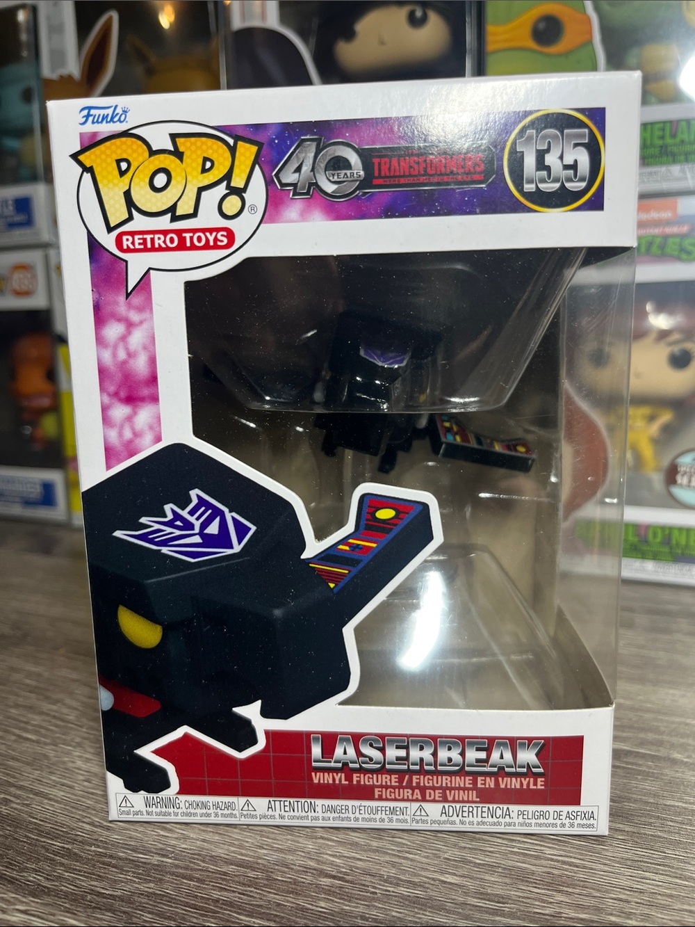 Funko Pop! Retro Toys Laserbeak Vinyl Figure - Black with Yellow & Red Accents